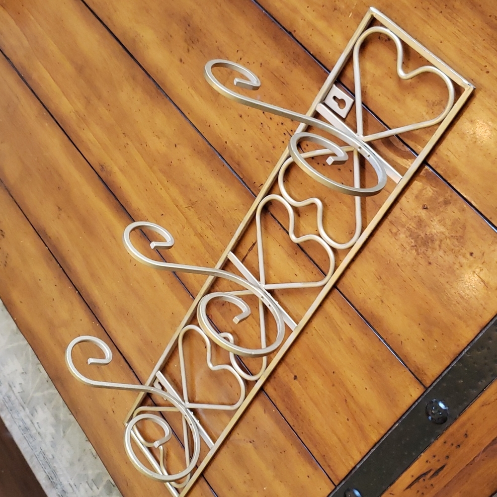 VINTAGE Gold metal wall hooks